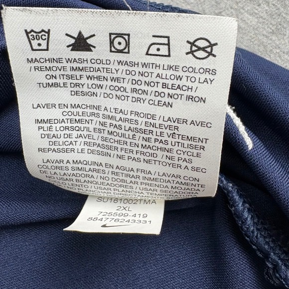 Nike Dri-FIT Sleeveless Polo Shirt Women's 2XL Collared Athletic Golf Navy White - Picture 10 of 10